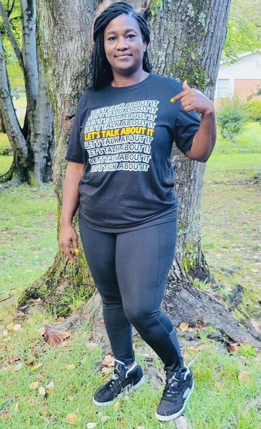Black Let's Talk About T-shirt